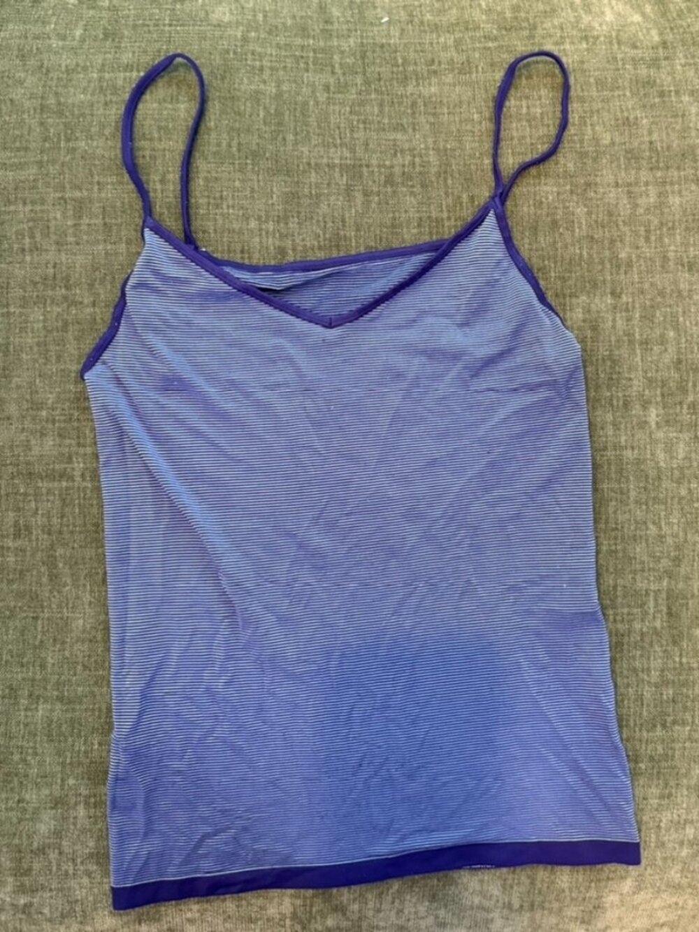 y2k blue striped camisole good condition, small
